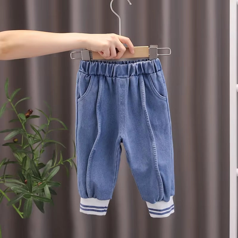 Spring Autumn Children Clothes Kids Boys Girls Cartoon Denim Pants Overalls Infant Outfit Kids Giraffe Fashion Toddler Casual