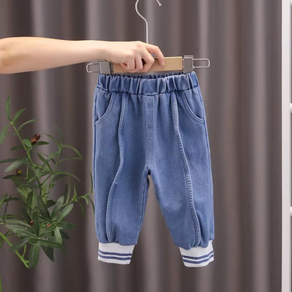 Spring Autumn Children Clothes Kids Boys Girls Cartoon Denim Pants Overalls Infant Outfit Kids Giraffe Fashion Toddler Casual