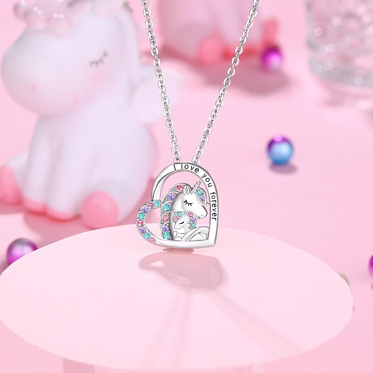 to My Daughter/Granddaughter/Niece Unicorn Necklace, Valentines Birthday Gifts