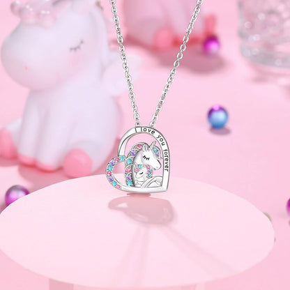 to My Daughter/Granddaughter/Niece Unicorn Necklace, Valentines Birthday Gifts