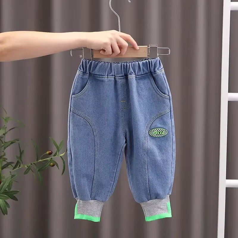 Spring Autumn Children Clothes Kids Boys Girls Cartoon Denim Pants Overalls Infant Outfit Kids Giraffe Fashion Toddler Casual