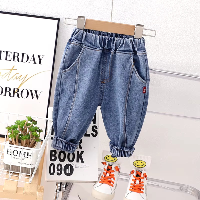 Spring Autumn Children Clothes Kids Boys Girls Cartoon Denim Pants Overalls Infant Outfit Kids Giraffe Fashion Toddler Casual